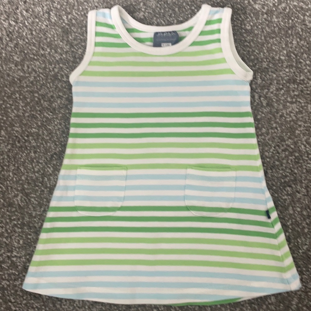 ToobyDoo green/blue striped dress